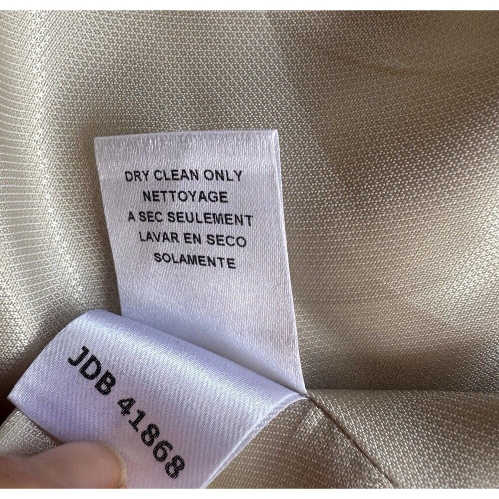 BCBGMAXAZRIA Womens Gold Woven Suiting Double Breasted Jacket Fits Sz S/M - Picture 14 of 16